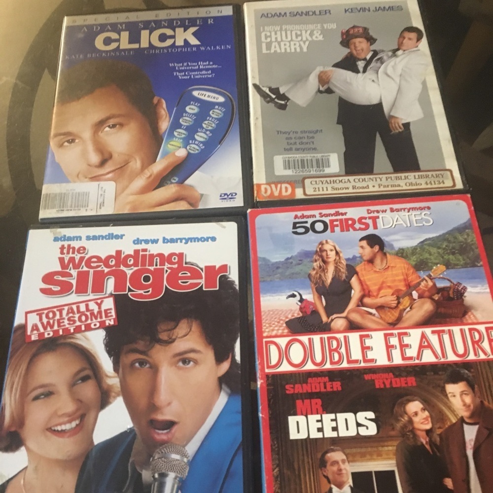 PREOWNED used wear and tear Adam Sandler 4 dvd bundle